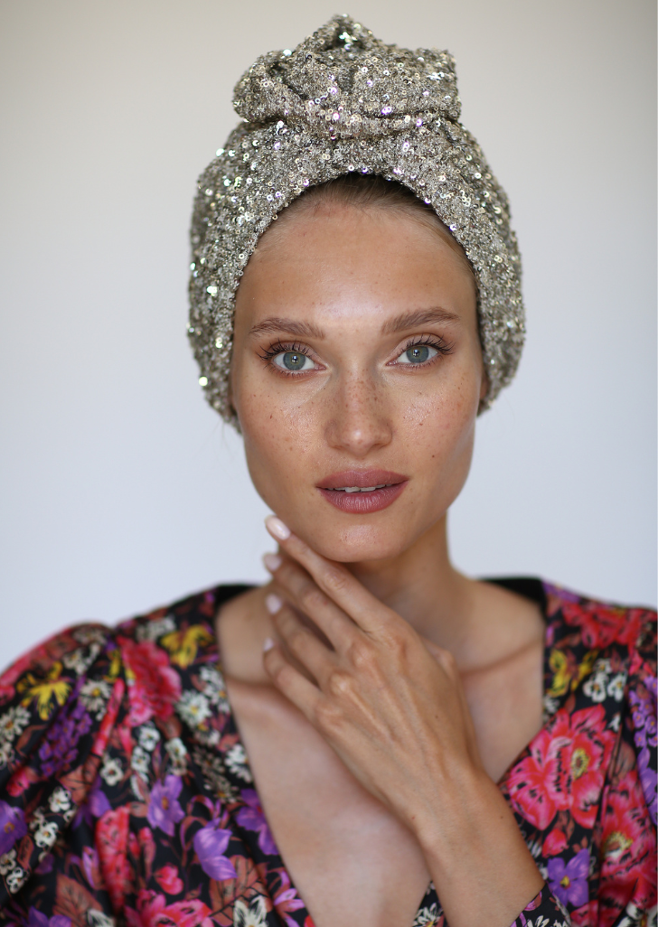 Bling Turban in Champagne