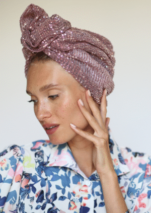 Party Turban in Champagne