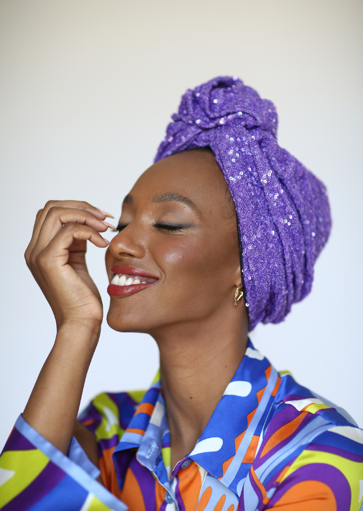 Bling Turban in Champagne