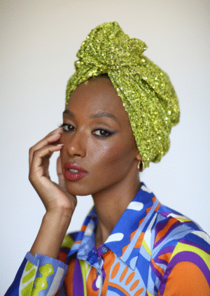 Bling Turban in Champagne