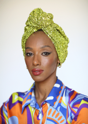 Bling Turban in Champagne