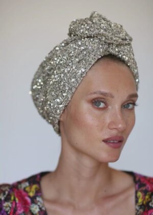 Bling Turban in Champagne