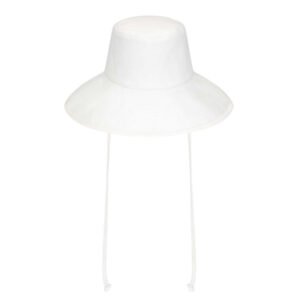 Holiday Bucket - Coconut color cotton bucket hat with self-fabric ties