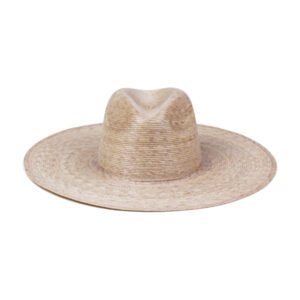 Natural straw Palma Wide Fedora with a wide brim and fedora crown