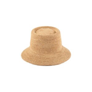 Inca Bucket - Dip, natural straw bucket hat with a dipped crown design