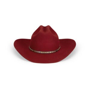 The Ridge Special - Merlot wool felt cowboy hat with a leather band