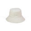 Beige cotton bucket hat with side pocket, 100% cotton canvas, UPF 50+ sun protection